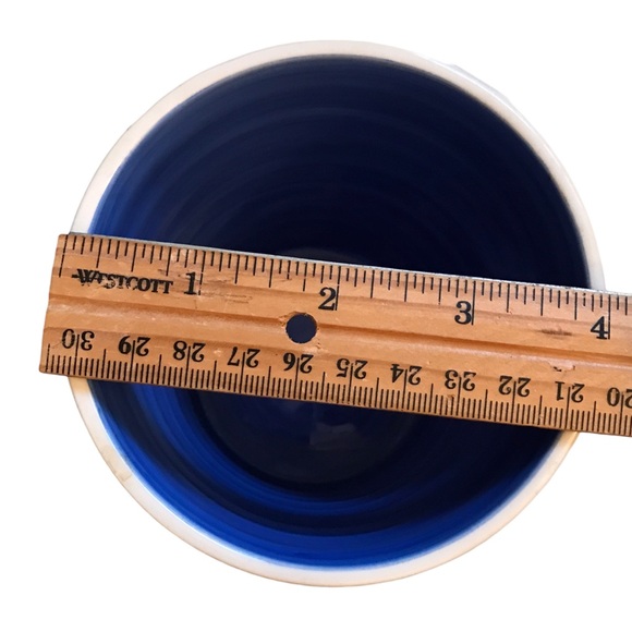 Molly Hatch Anthropologie GROW Flower Pot Planter 4" Take Root Blue Yellow - Picture 9 of 10